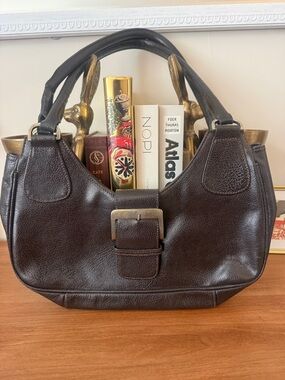 Handcrafted Argentine Leather Hobo Bag / Dark Chocolate Brown / Y2K Artisan